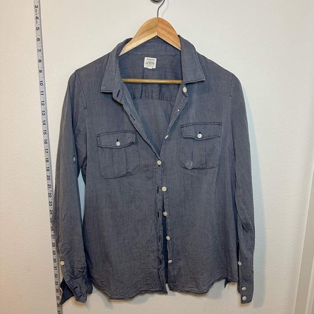 J Crew Chambray Button-Down - image 1